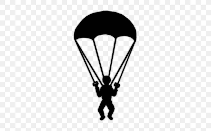 Line Silhouette Parachute Black M, PNG, 512x512px, Silhouette, Air Sports, Black, Black M, Parachute Download Free