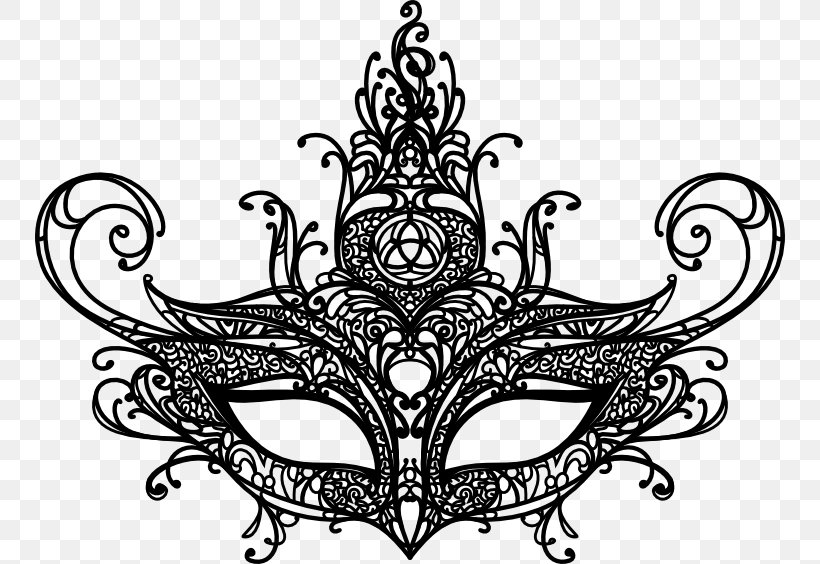 Mask Masquerade Ball Lace Filigree, PNG, 750x564px, Mask, Ball, Black And White, Carnival, Cosplay Download Free