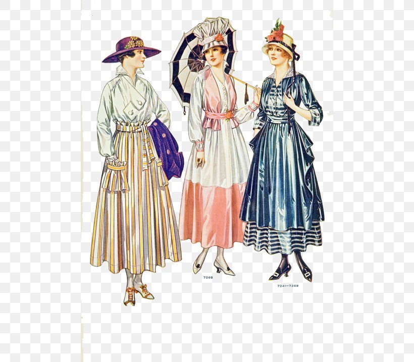 Chanel Edwardian Era 1910s In Western Fashion Fashion Illustration, PNG, 500x717px, Watercolor, Cartoon, Flower, Frame, Heart Download Free