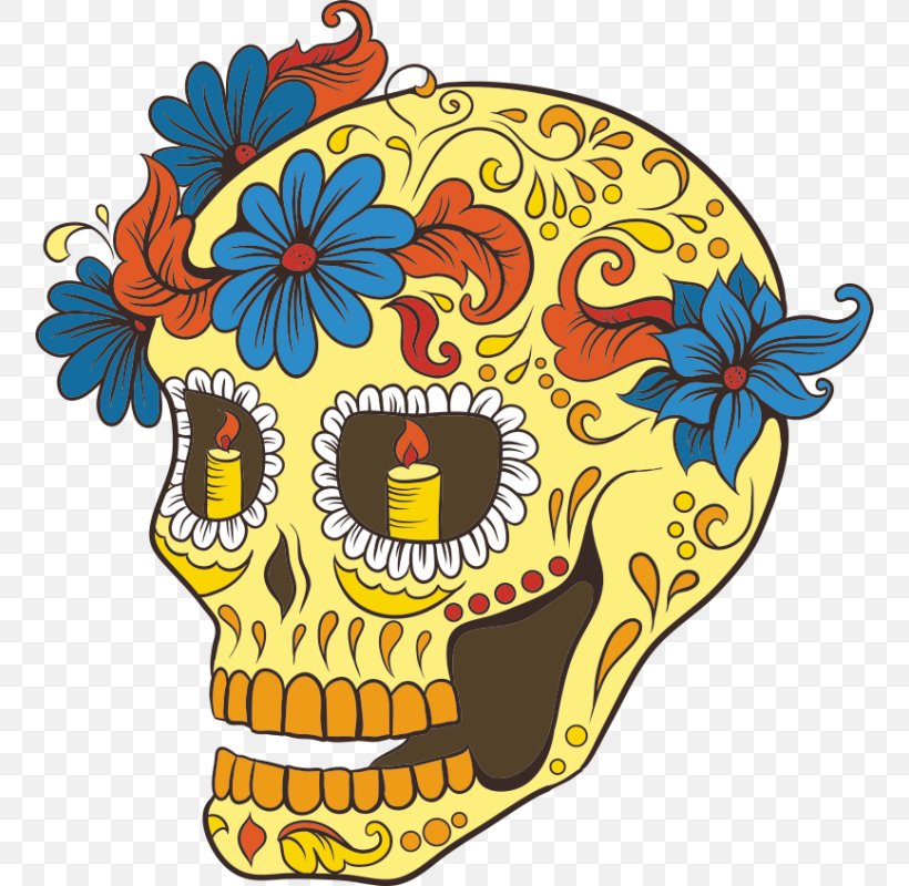 La Calavera Catrina Skull Day Of The Dead Skeleton, PNG, 800x800px, Calavera, Art, Bone, Cut Flowers, Day Of The Dead Download Free