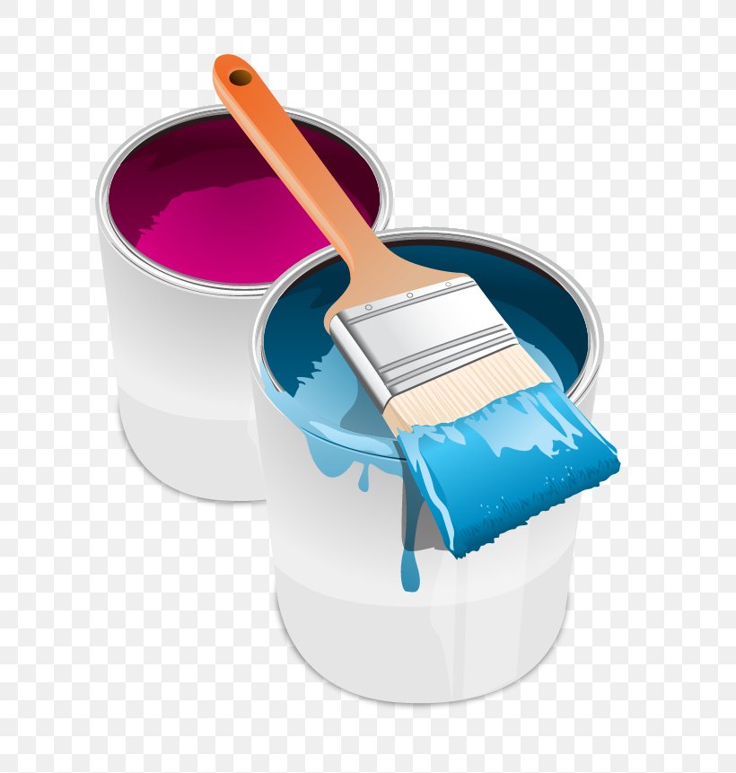 Paint Tin Can Brush Clip Art, PNG, 701x861px, Paint, Brush