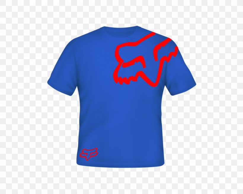 T-shirt Fox Racing Clothing Sports Fan Jersey, PNG, 1000x800px, Tshirt, Active Shirt, Blue, Brand, Clothing Download Free