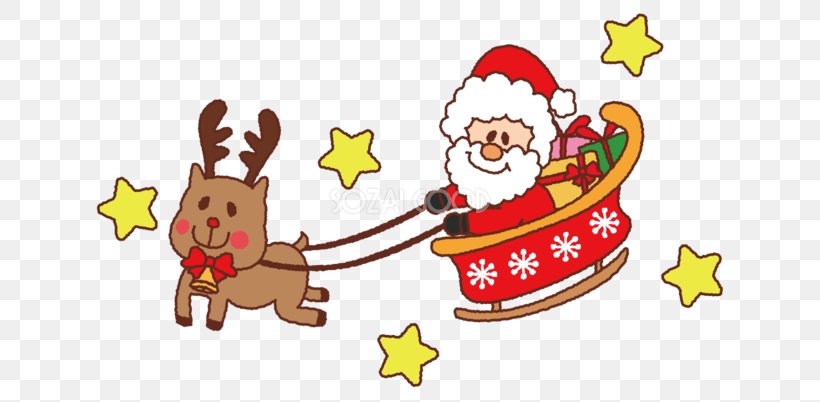 Reindeer Santa Claus Illustration Clip Art Christmas Ornament, PNG, 660x402px, Reindeer, Art, Binary Large Object, Blob, Cartoon Download Free