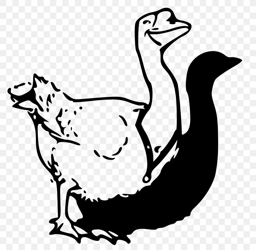 Goose Necklace Clip Art, PNG, 800x800px, Goose, Artwork, Beak, Bird, Black And White Download Free