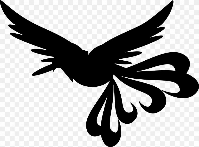 Phoenix Silhouette Royalty-free Clip Art, PNG, 2323x1712px, Phoenix, Beak, Bird, Black And White, Butterfly Download Free