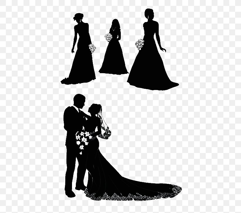 Wedding Invitation Bridegroom Clip Art, PNG, 500x724px, Wedding Invitation, Black And White, Bride, Bridegroom, Drawing Download Free