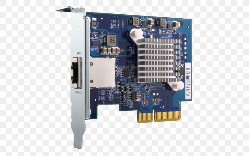 10 Gigabit Ethernet PCI Express Network Storage Systems QNAP Systems, Inc. Network Cards & Adapters, PNG, 4500x2813px, 10 Gigabit Ethernet, Computer Component, Computer Port, Conventional Pci, Data Storage Download Free