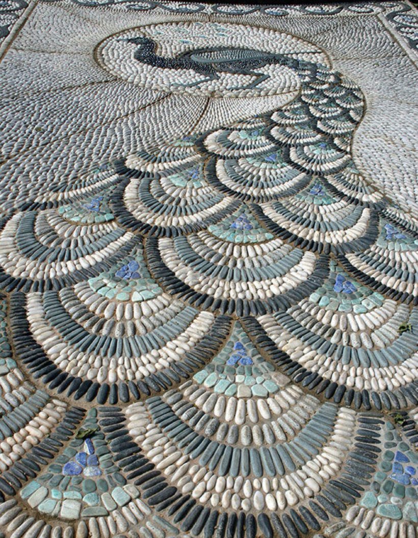 Mosaic Pebble Garden Rock, PNG, 1200x1544px, Mosaic, Backyard, Cobblestone, Creativity, Garden Download Free