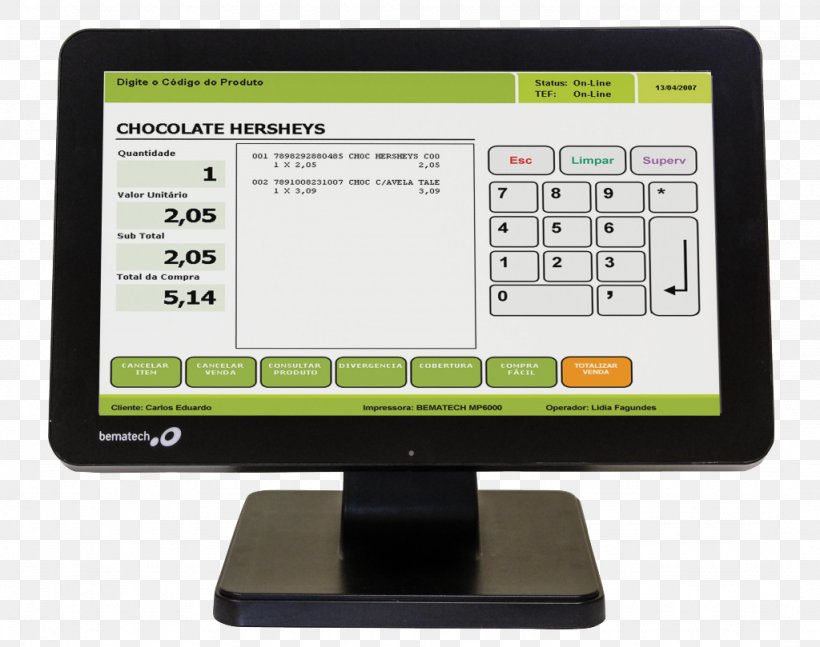 Resistive Touchscreen Computer Monitors Point Of Sale Printer, PNG, 1024x809px, Touchscreen, Bematech Le1015, Communication, Computer Monitors, Display Device Download Free