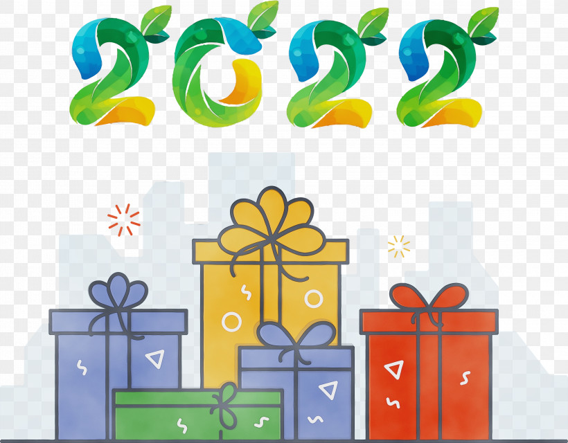 Christmas Day, PNG, 3000x2343px, Happy New Year, Christmas Day, Drawing, Line Art, Paint Download Free
