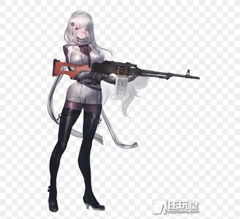 Girls' Frontline AK-47 Izhmash PK Machine Gun Firearm, PNG, 580x748px, Watercolor, Cartoon, Flower, Frame, Heart Download Free