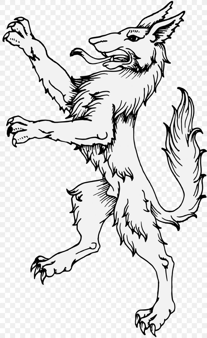 Gray Wolf Wolves In Heraldry Carnivora, PNG, 900x1470px, Gray Wolf, Art, Artwork, Beak, Black And White Download Free