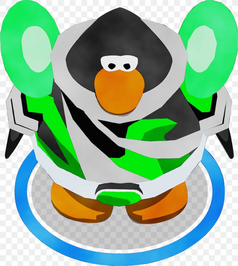 Penguin, PNG, 1540x1723px, Watercolor, Bird, Cartoon, Flightless Bird, Green Download Free