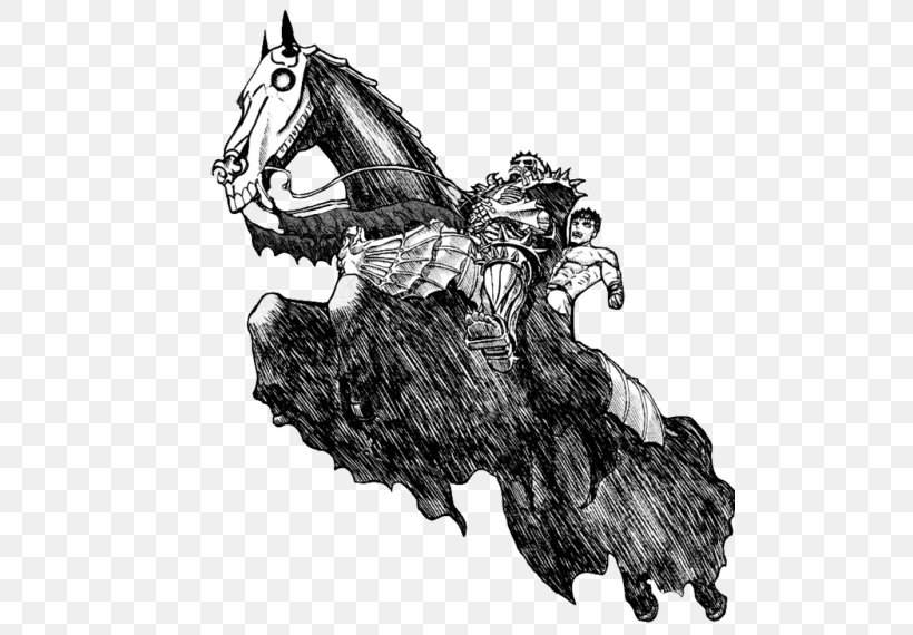 Pony Mane Mustang Berserk Visual Arts, PNG, 500x570px, Pony, Art, Berserk, Black And White, Costume Design Download Free