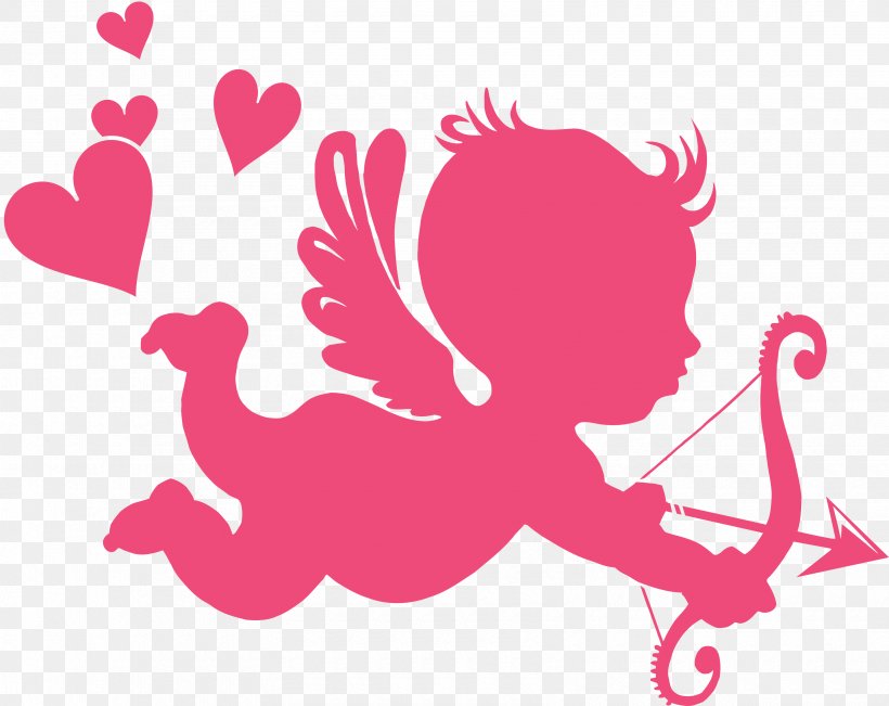 Cupid Valentine's Day Clip Art, PNG, 3340x2653px, Watercolor, Cartoon, Flower, Frame, Heart Download Free