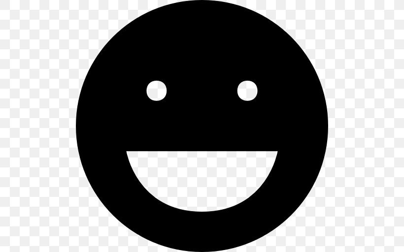 Emoticon Smiley Laughter, PNG, 512x512px, Emoticon, Area, Black, Black And White, Emoji Download Free