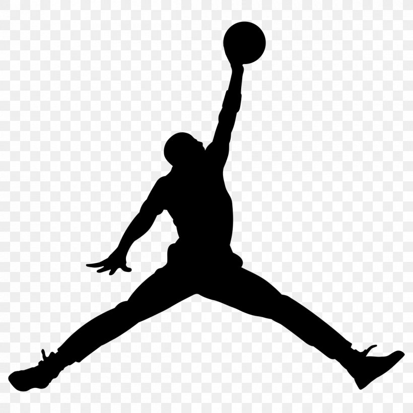 Jumpman T-shirt Air Jordan Logo Nike, PNG, 1200x1200px, Jumpman, Air Jordan, Arm, Balance, Basketball Download Free