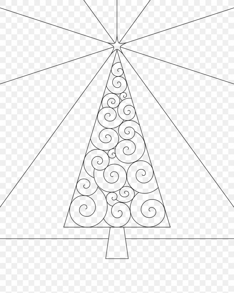 Line Art Christmas Tree Coloring Book, PNG, 1280x1600px, Line Art, Area, Art, Black And White, Child Download Free