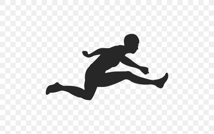 Sport Athlete Jumping Silhouette, PNG, 512x512px, Sport, Arm, Athlete, Black, Black And White Download Free