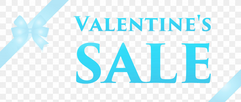 Text Font Aqua Turquoise Azure, PNG, 3000x1275px, Valentines Sale, Aqua, Azure, Company, Electric Blue Download Free