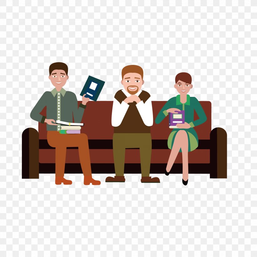Vector Graphics Cartoon Illustration Design, PNG, 2107x2107px, Cartoon, Conversation, Couch, Drawing, Human Download Free