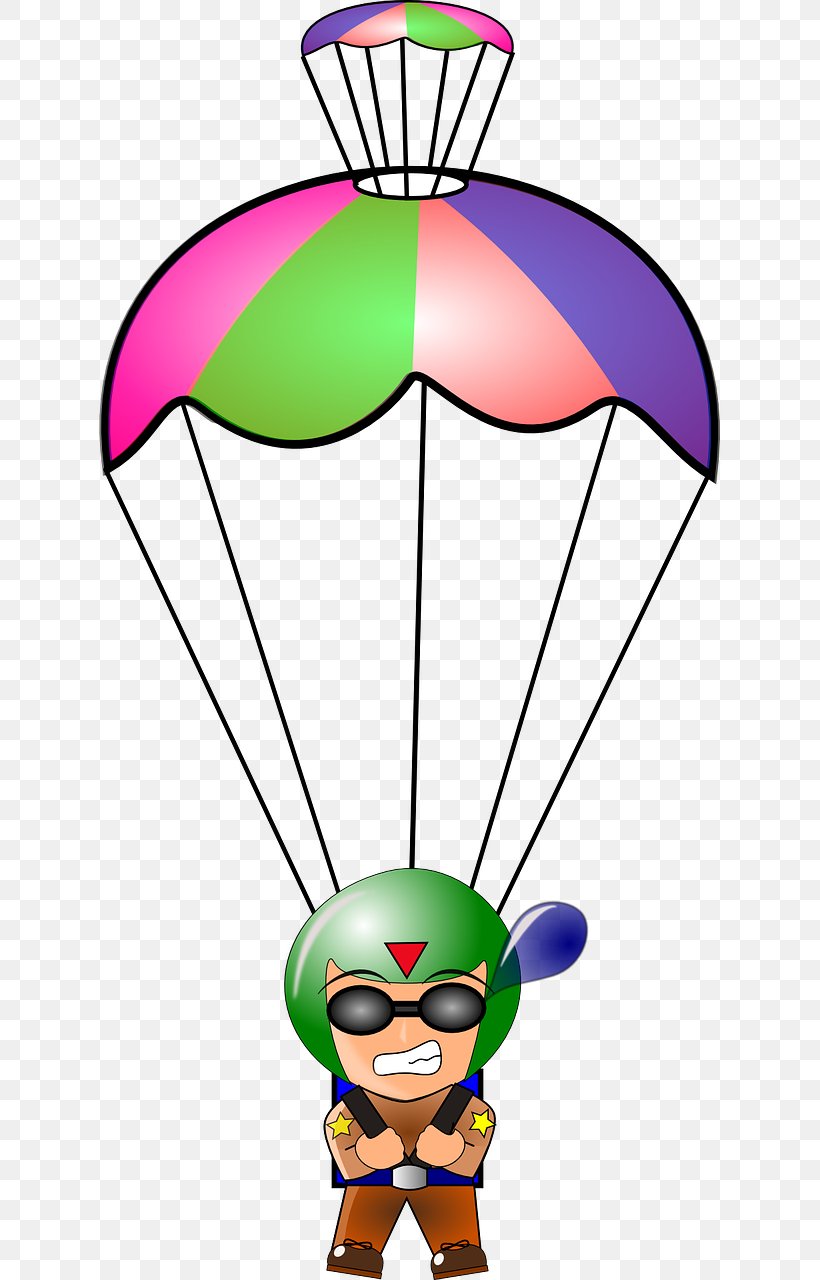 Parachute Parachuting Clip Art, PNG, 640x1280px, Parachute, Area, Artwork, Document, Fictional Character Download Free