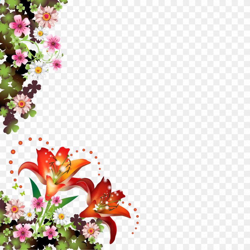 Picture Frames Flower Borders And Frames Floral Design Clip Art, PNG, 2500x2500px, Picture Frames, Blossom, Borders And Frames, Branch, Cut Flowers Download Free