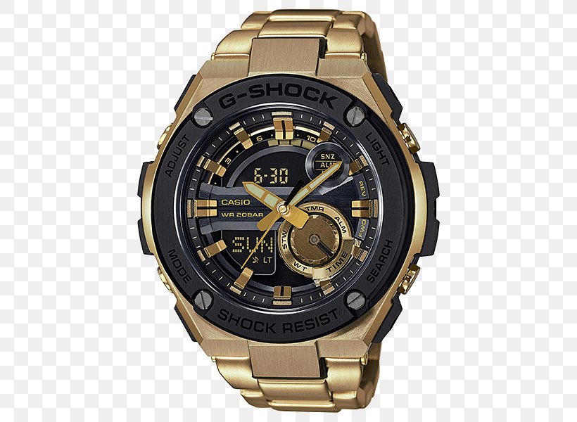 G-Shock GST-W300 Shock-resistant Watch Jewellery, PNG, 500x600px, Gshock, Brand, Casio, Gold, Gshock Gstw300 Download Free