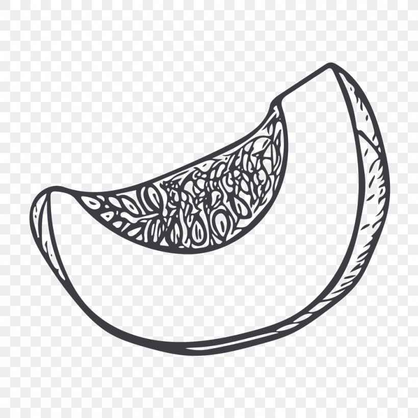 Hami Melon Design Fruit Image, PNG, 1000x1000px, Hami Melon, Area, Black And White, Fruit, Line Art Download Free