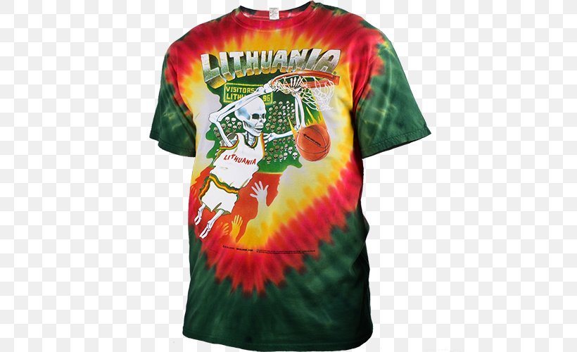 T-shirt Lithuania Men's National Basketball Team Tie-dye Slipper, PNG, 500x500px, Tshirt, Christmas Ornament, Clothing, Flag Of Lithuania, Lithuania Download Free