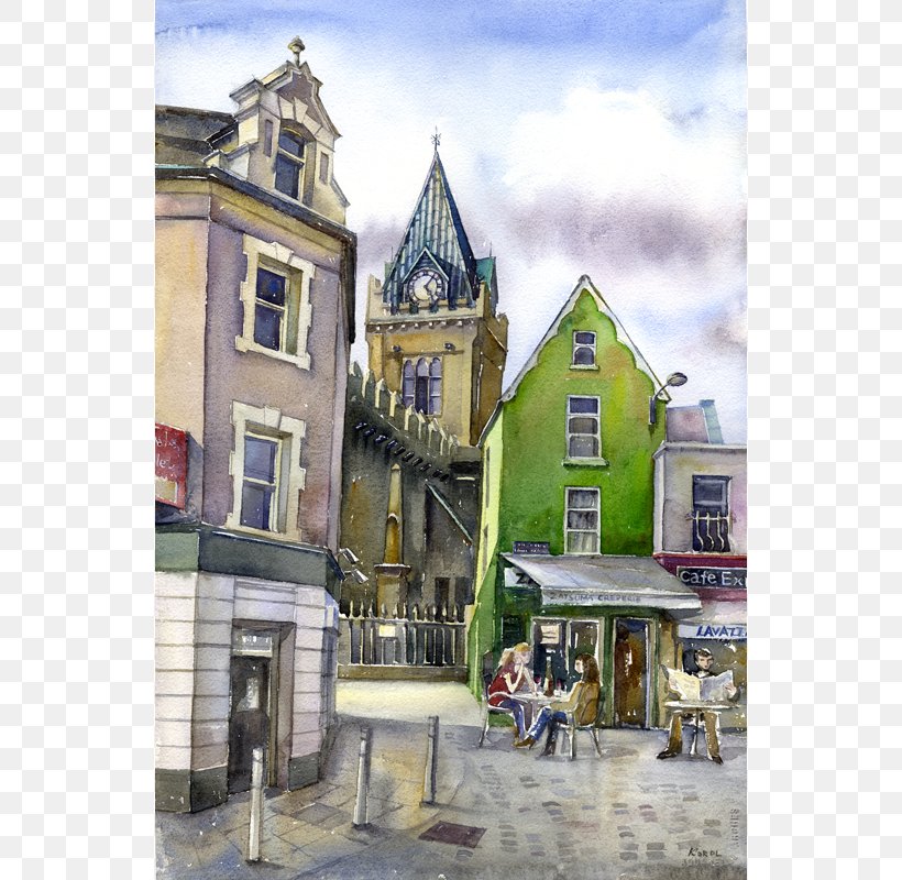 Watercolor Painting Facade Middle Ages Medieval Architecture, PNG, 800x800px, Watercolor Painting, Architecture, Building, City, Facade Download Free
