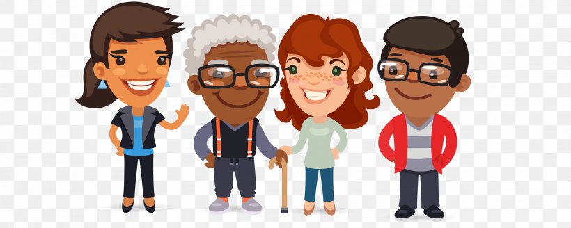 Cartoon People Social Group Team Animation, PNG, 3001x1201px, Cartoon,  Animation, Gesture, People, Sharing Download Free