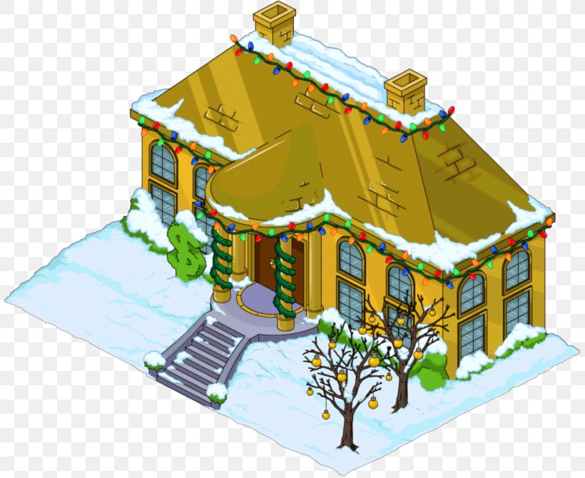 The Simpsons: Tapped Out The Simpsons Game House Christmas, PNG, 810x670px, 2016, Simpsons Tapped Out, Area, Building, Christmas Download Free