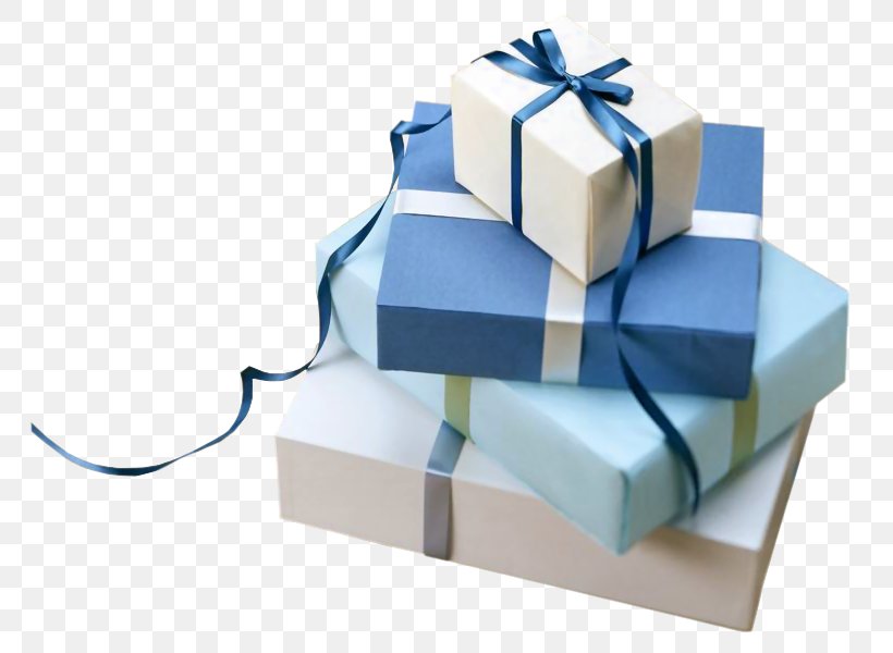 Подарок синий праздник. Gifts Anniversary PNG.