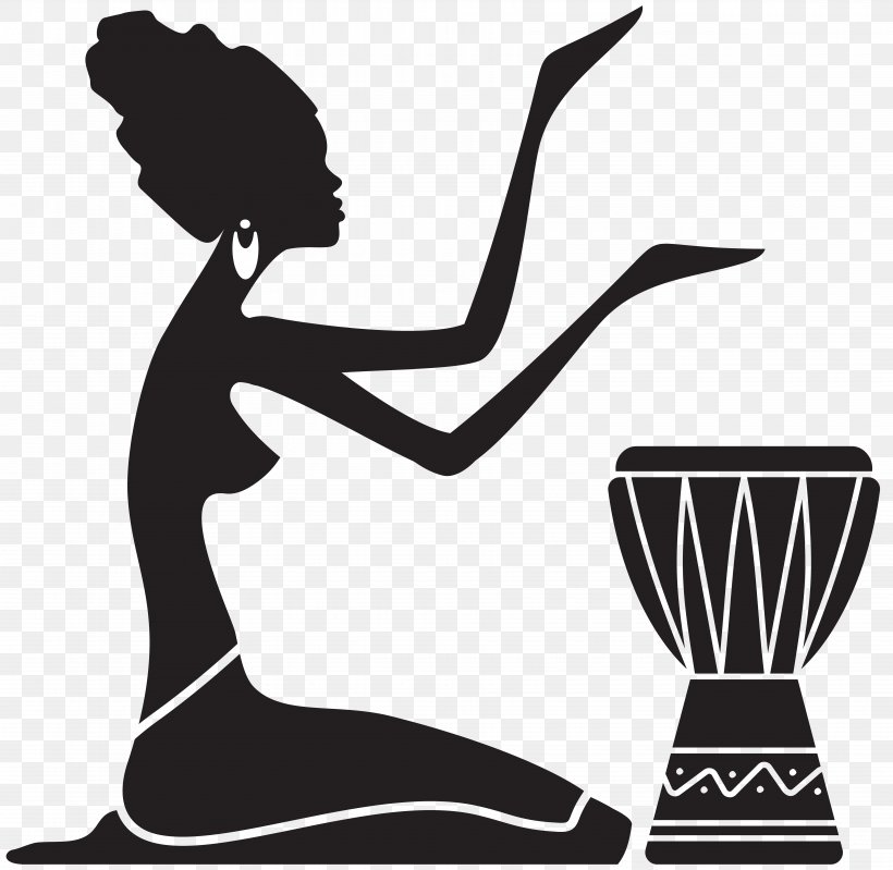 Silhouette Woman Painting Clip Art, PNG, 7000x6827px, Silhouette, African Art, Arm, Art, Black And White Download Free