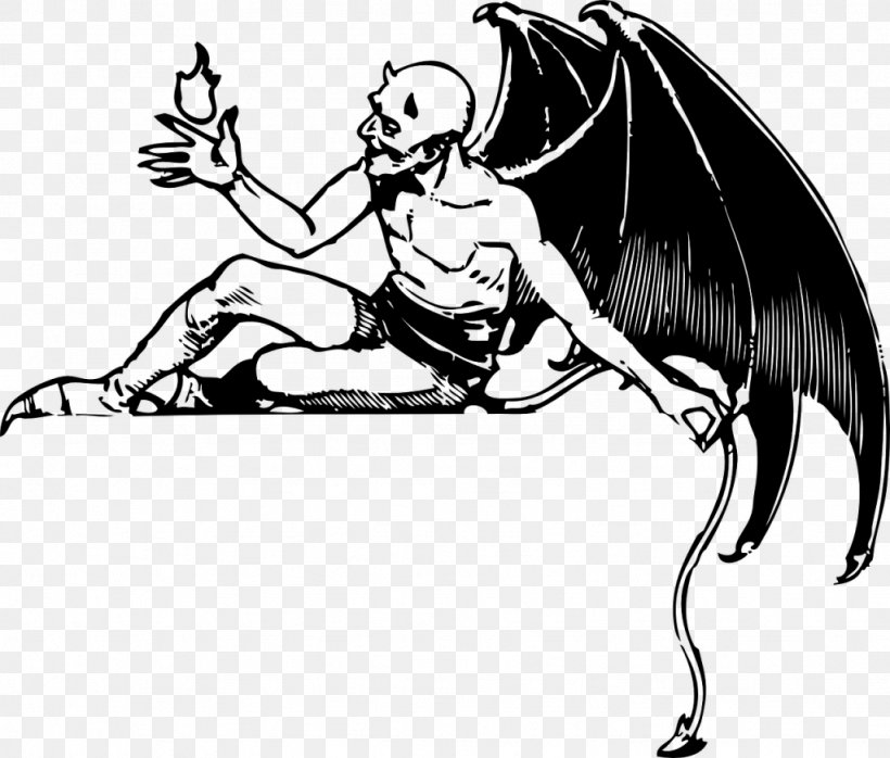 Satan Devil Lucifer Demon, PNG, 1024x872px, Satan, Art, Artwork, Baphomet, Black And White Download Free