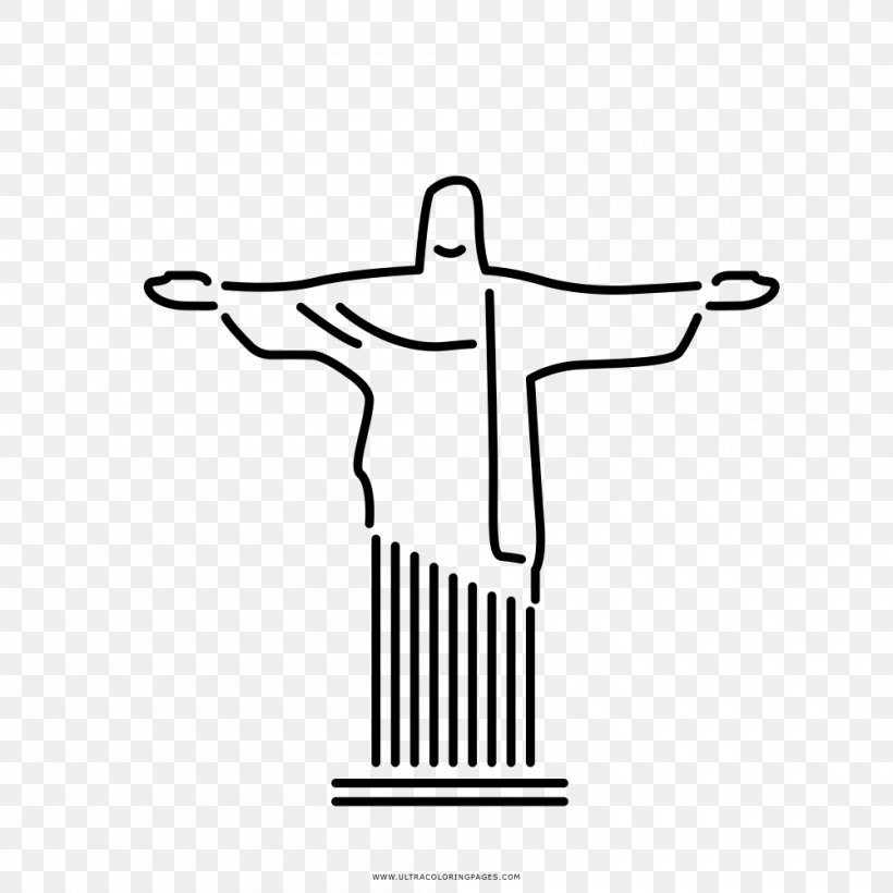 Christ The Redeemer Drawing Coloring Book Line Art, PNG, 1000x1000px, Christ The Redeemer, Area, Artwork, Black And White, Christ Download Free