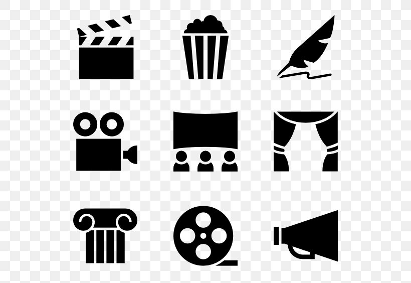 Cinema Clip Art, PNG, 600x564px, Cinema, Area, Black, Black And White, Brand Download Free