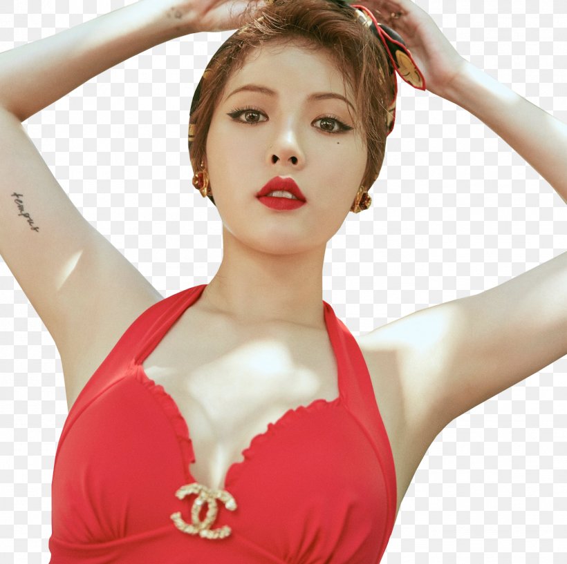 Hyuna South Korea The Unit A'wesome 4Minute, PNG, 1364x1360px, Watercolor, Cartoon, Flower, Frame, Heart Download Free