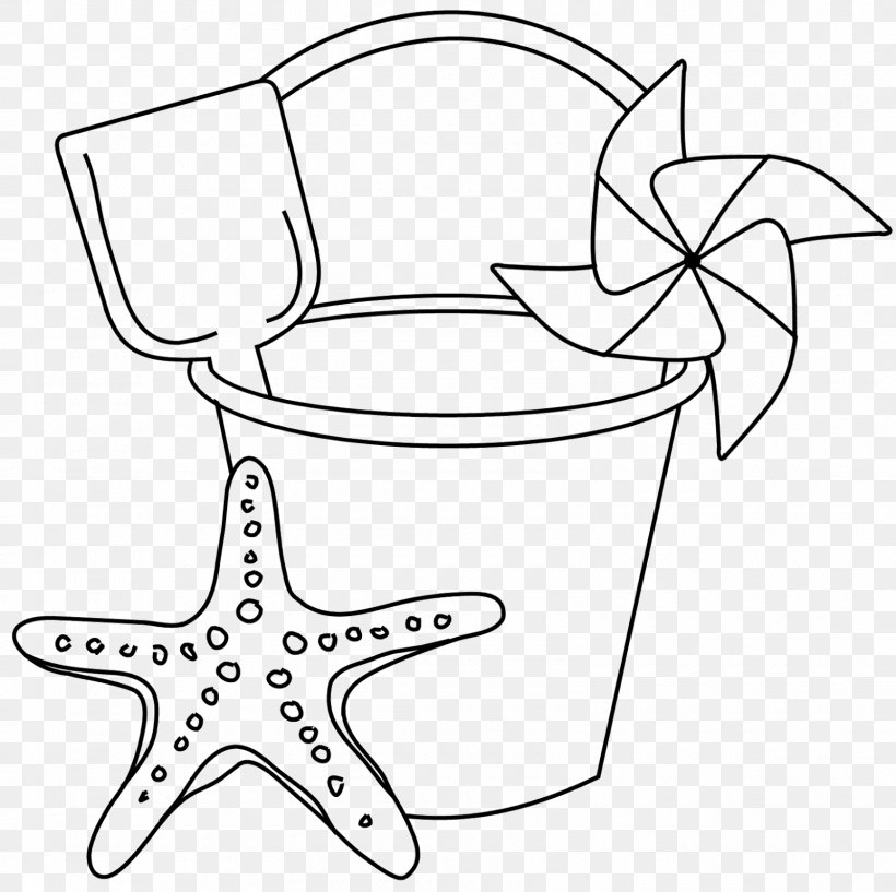 Sand Beach Bucket Drawing Clip Art, PNG, 1600x1596px, Sand, Art, Artwork, Beach, Black And White Download Free