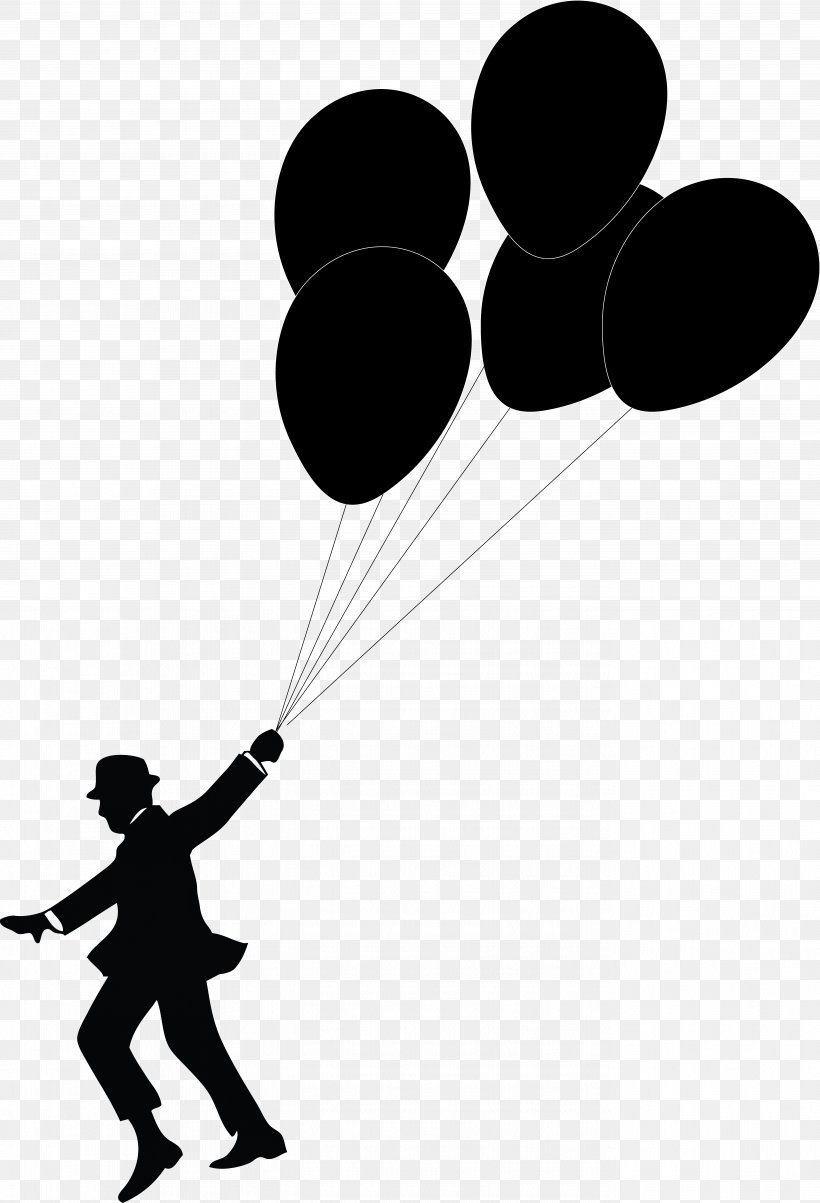 Balloon Silhouette Black And White Child Clip Art, PNG, 5498x8067px, Balloon, Art, Black, Black And White, Child Download Free