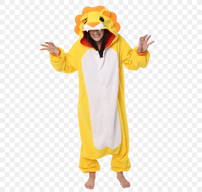Pajamas Lion Onesie Kigurumi Costume, PNG, 650x781px, Pajamas, Clothing, Cosplay, Costume, Halloween Costume Download Free