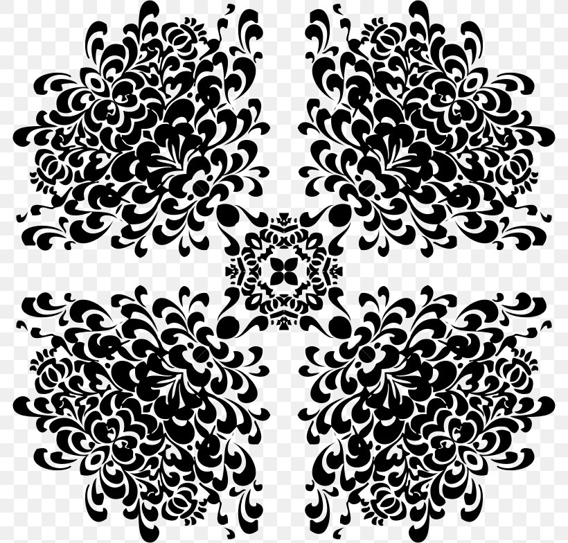 Black And White Floral Design, PNG, 784x784px, Black And White, Art, Black, Decorative Arts, Flora Download Free