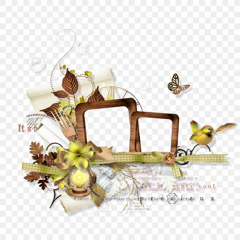 Flower Picture Frame Photography, PNG, 3600x3600px, Flower, Autumn, Branch, Decorative Arts, Digital Scrapbooking Download Free