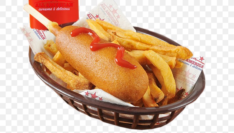 French Fries Corn Dog Hot Dog Cuisine Of The United States Chicken Nugget, PNG, 700x465px, French Fries, American Food, Chicken Nugget, Corn Dog, Cuisine Download Free