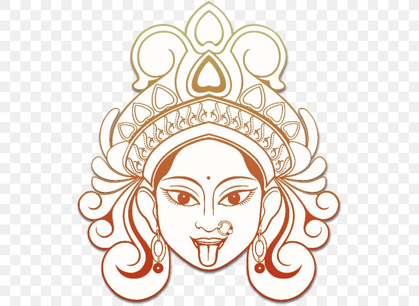Kali Durga Devi Clip Art, PNG, 600x600px, Kali, Area, Art, Bhadrakali, Black And White Download Free