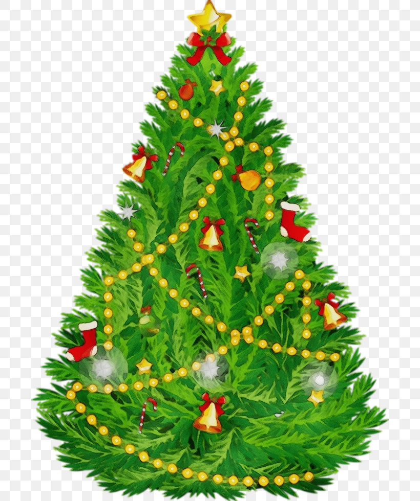 Christmas Tree, PNG, 698x980px, Watercolor, Balsam Fir, Canadian Fir, Christmas Decoration, Christmas Tree Download Free