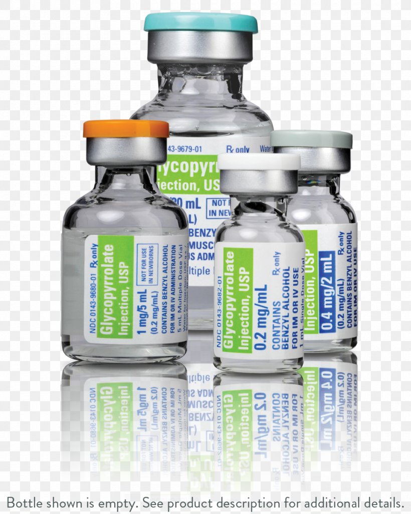 Drug Cholinergic Antagonist Injection Glycopyrronium Bromide Water, PNG, 960x1200px, Drug, Amine, Bottle, Cholinergic, Glycopyrronium Bromide Download Free