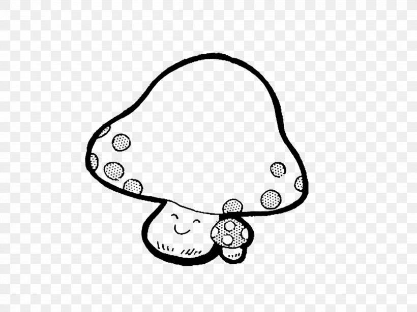 Cartoon Mushroom Computer File, PNG, 4800x3600px, Cartoon, Animation, Area, Black, Black And White Download Free