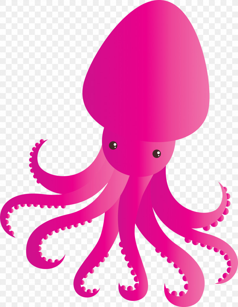 Octopus Giant Pacific Octopus Octopus Pink Magenta, PNG, 2328x3000px, Octopus, Animal Figure, Giant Pacific Octopus, Magenta, Pink Download Free